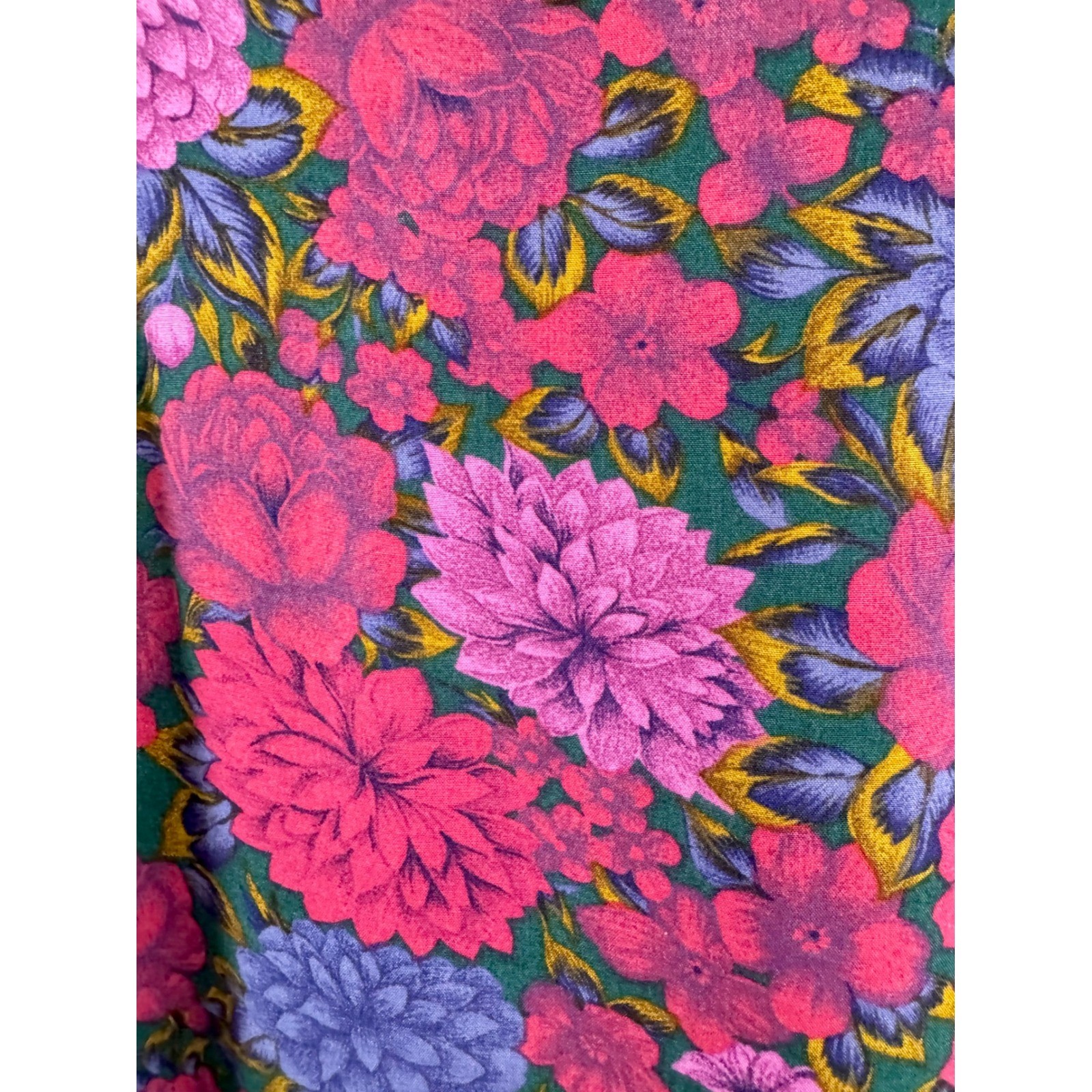 Ellen Ashley Floral Blouse Womens Medium Pink Purple Vintage 90s Top