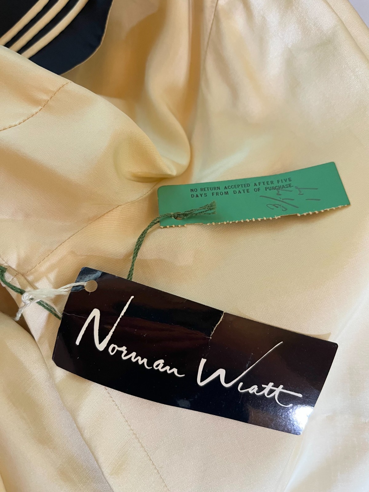 Vintage Deadstock Norman Wiatt California Size 14 Kerah Silk Sailor Dress