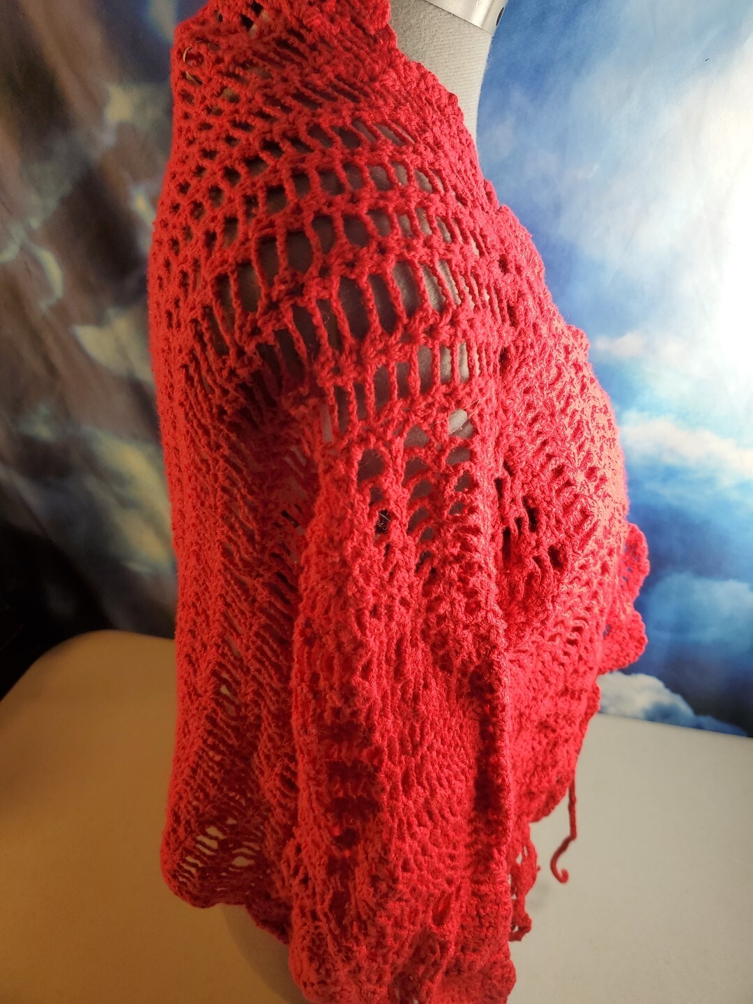 Vintage 80’s Bonnie And Bill By Holly Women’s Small Red Crochet Knit Sweater
