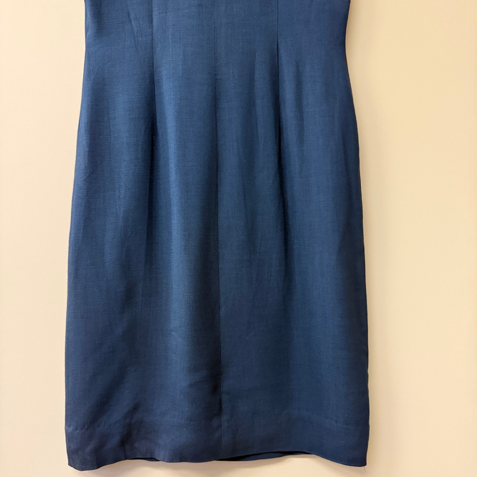 Vintage Nancy Greer Navy Blue Sailor Nautical Sheath Dress 60s ILGWU Made in USA