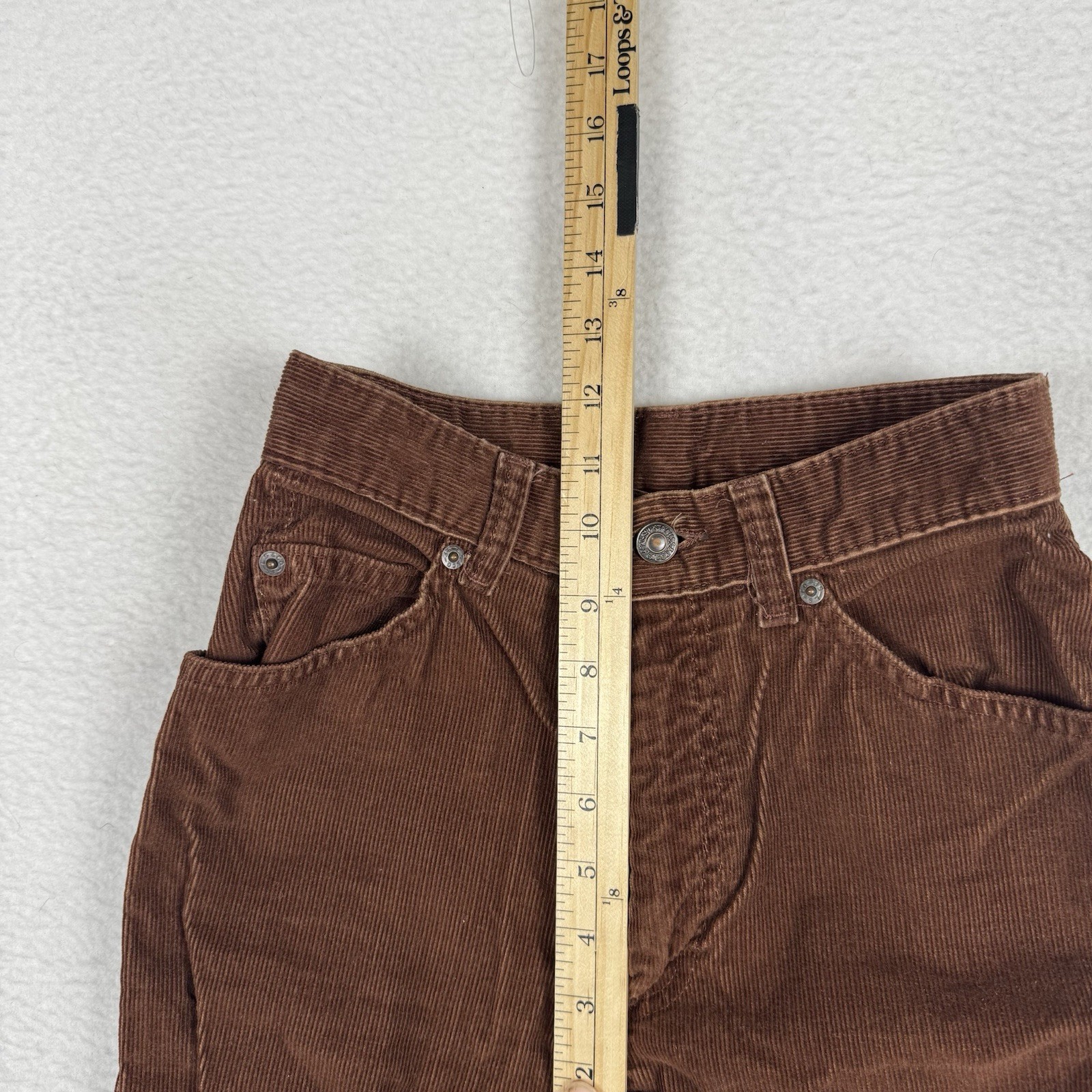 Vintage 80s Levis Womens 5 (~25×30) Brown Corduroy Talon 42 Zip Pants 1985
