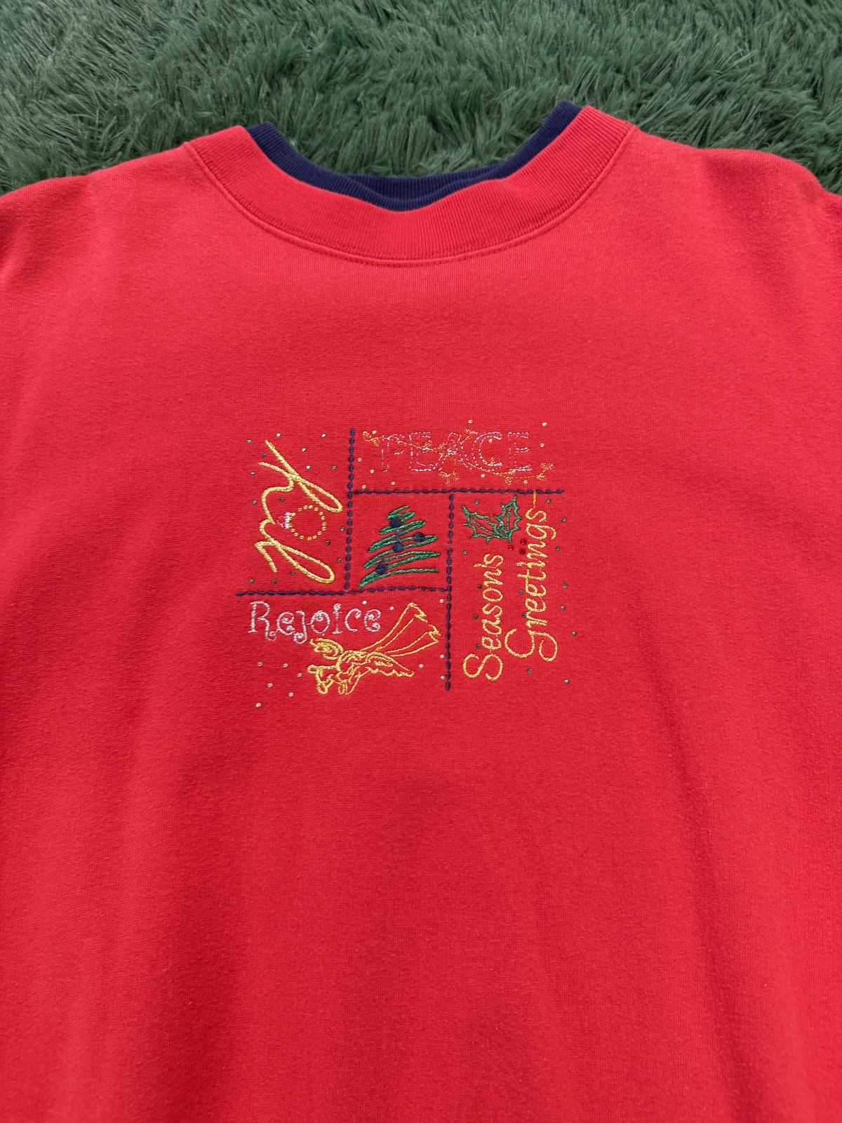 Vintage M&C Sportswear Red Christmas Sweatshirt Women’s Large Festive