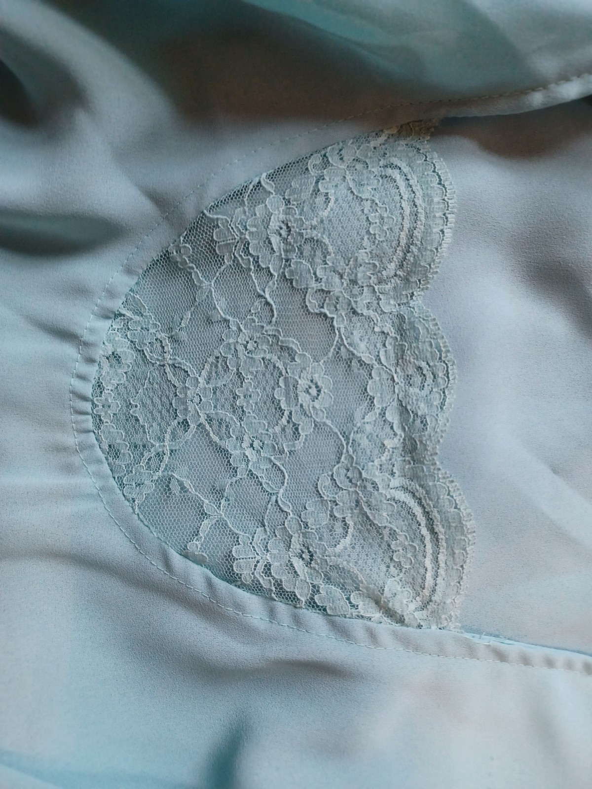 Vintage 1980s Sheer Pastel Aqua Bobby’s Girl Romantic Coquette Dress