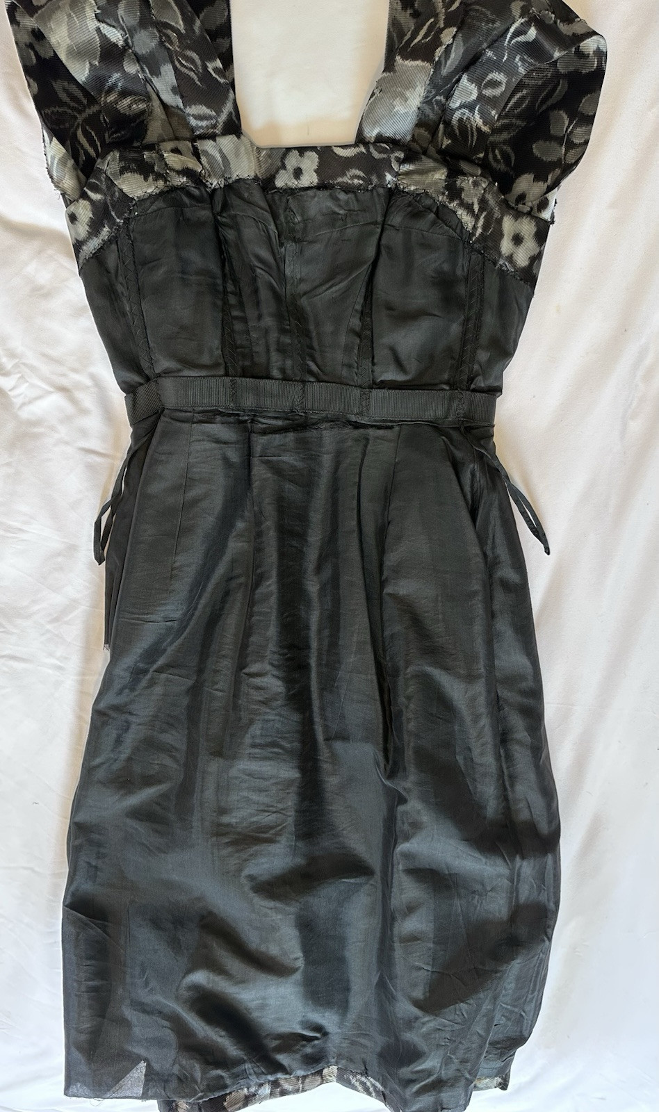 Vintage PIERRE BALMAIN SILK FAILLE BUBBLE HEM w/BOWS!! COCKTAIL DRESS JACKET SET