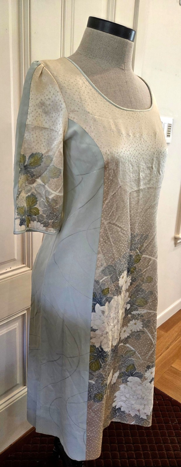 Vintage „Soirée by Julie” Dress — Made in Hawaii from Antique Japanese Silk