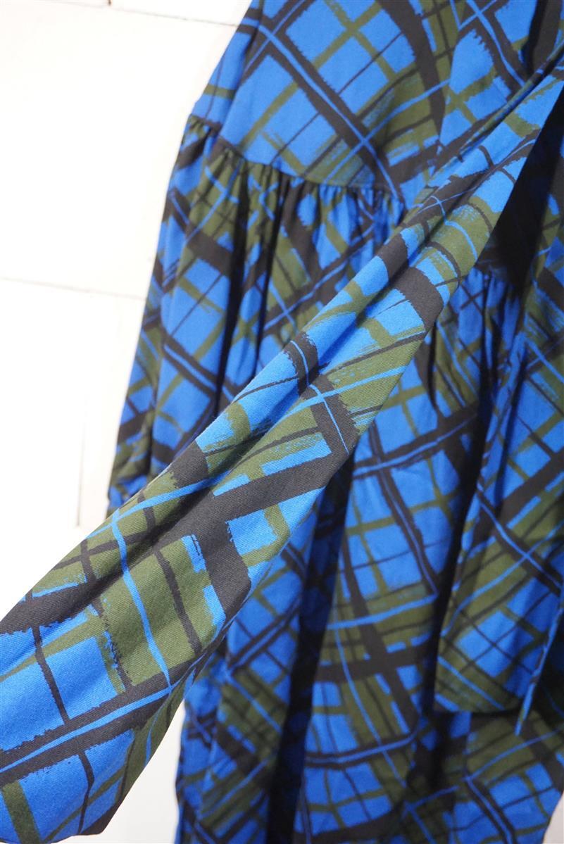 Excellent Rare Original Yves Saint Laurent Vintage Dress Cocktail Dress Blue Black