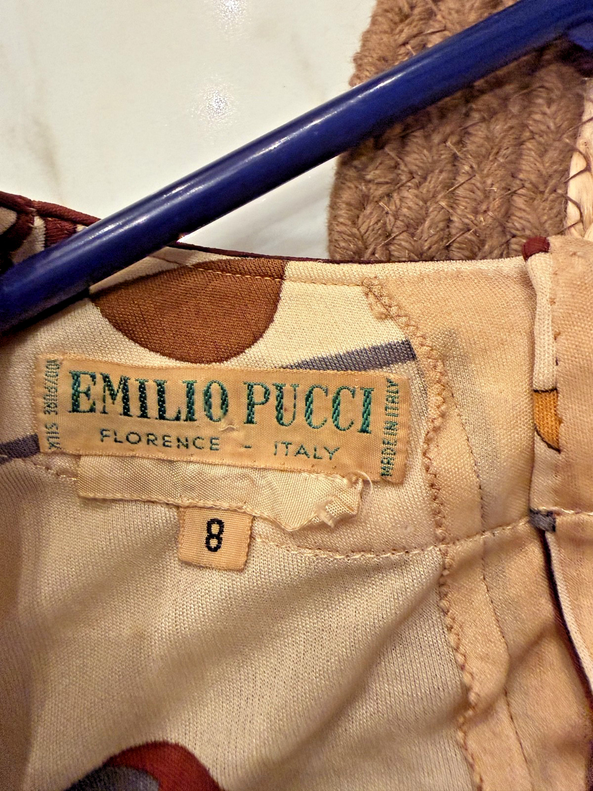 AUTHENTIC VINTAGE EMILIO PUCCI 100% SILK DRESS – SIZE 8 – FLORENCE, ITALY