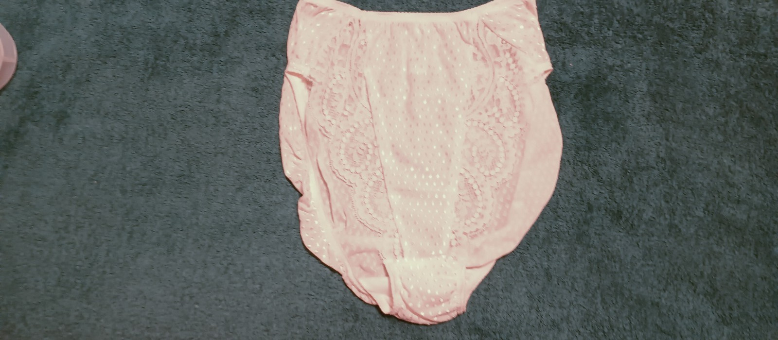 VALENTINO VINTAGE PANTIES sz M-6 CREAM SATIN DIAMONDS w-LACE SIDE PANELS #17-35
