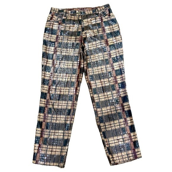 SELENE SPORT 90s Vinyl Plaid Snakeskin Pantsuit | Y2K Collector Unisex | Sz 12