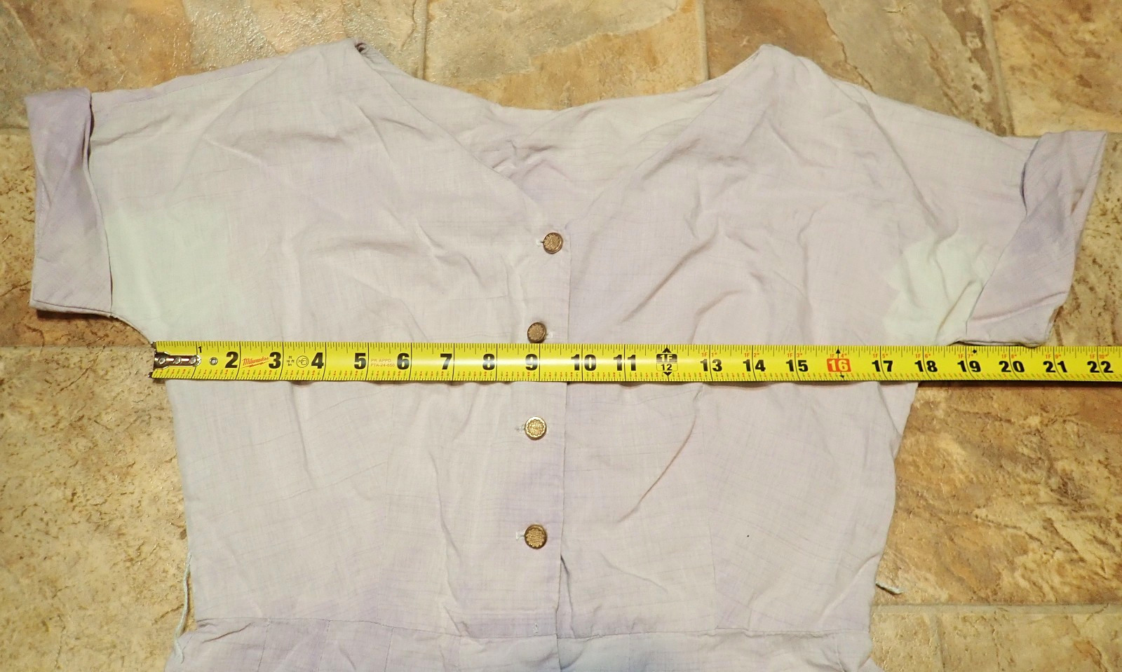 Vintage 80s Lavender Linen Blend Shirt Dress (S) Dolman Sleeve V-Neck Flare Midi