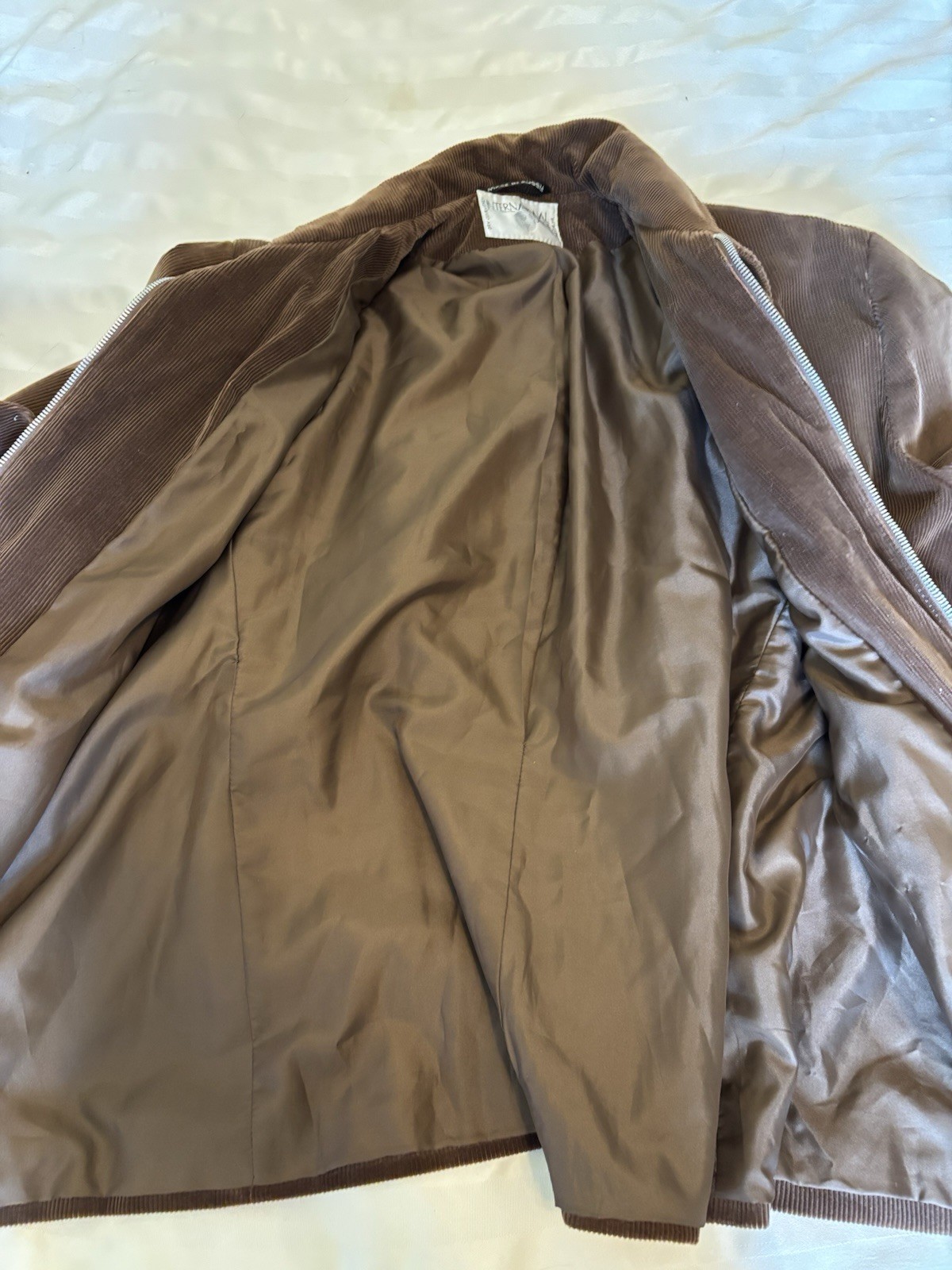 International Scene Made in Russia Brown Corduroy Jacket Coat Women’s Size 20