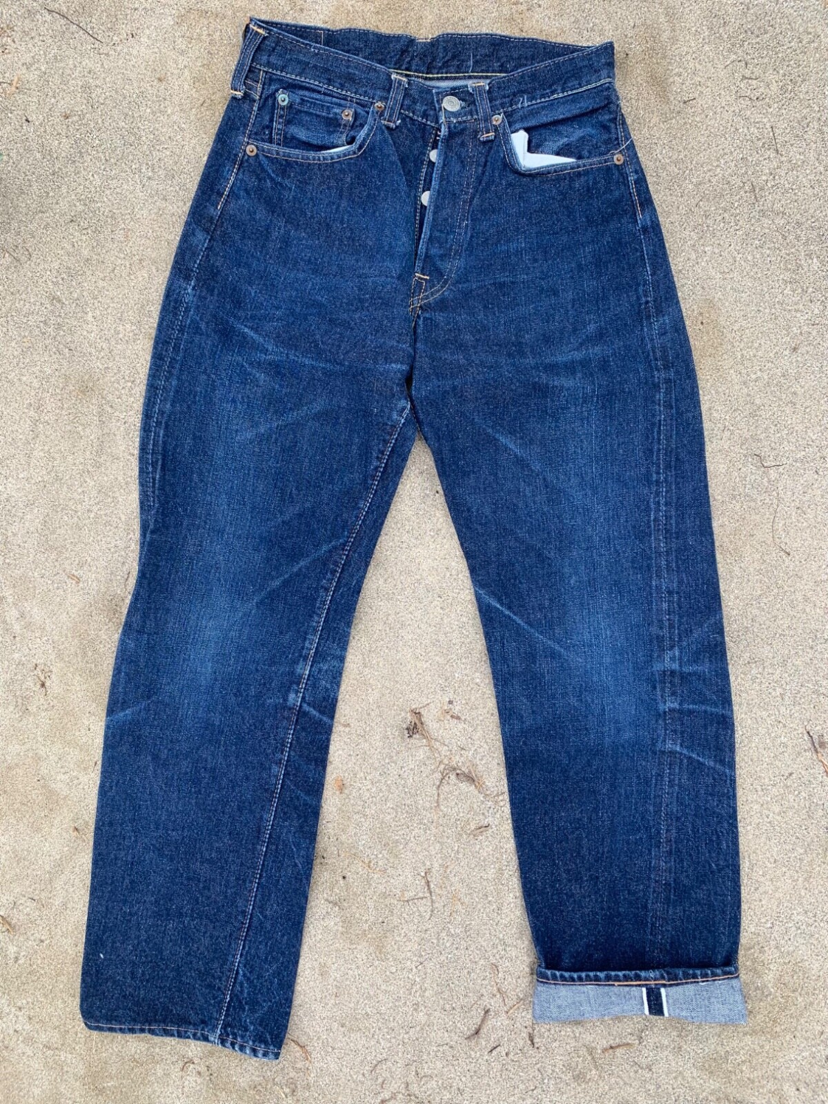 Extremely Rare Vintage Levi’s 501 Big E Jeans – Pre-1969, Dark Blue Wash