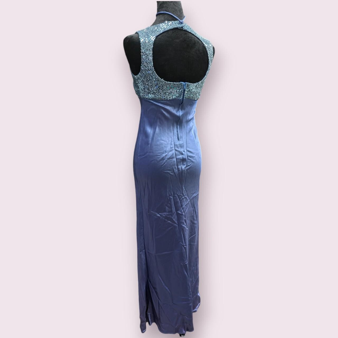 Size 3 Vintage 90s 579 Mermaid Open Back Maxi Prom Dress