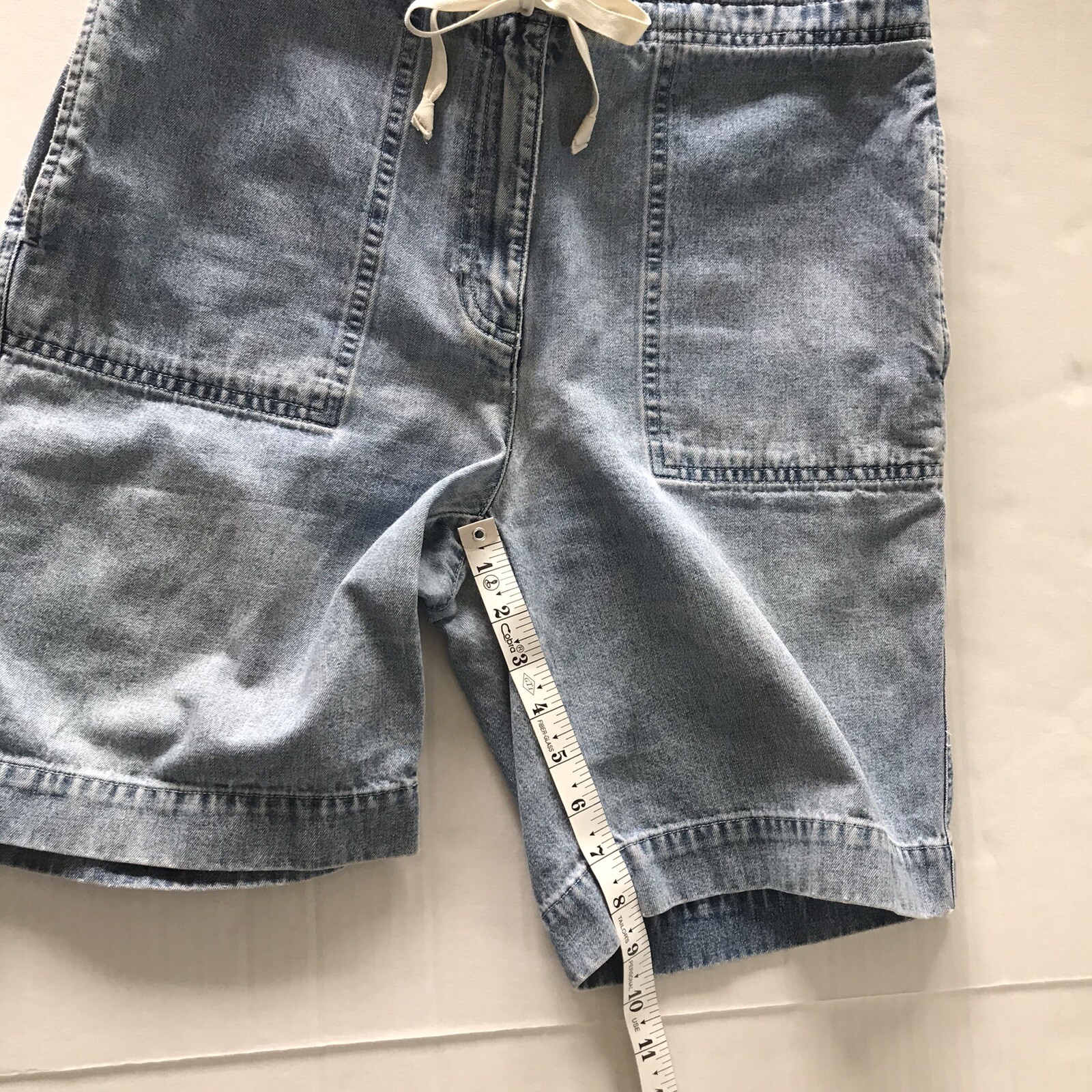Lauren Jeans Co Womens Sz 6 Vintage 90’s Mom Denim Shorts High Waist Drawstring