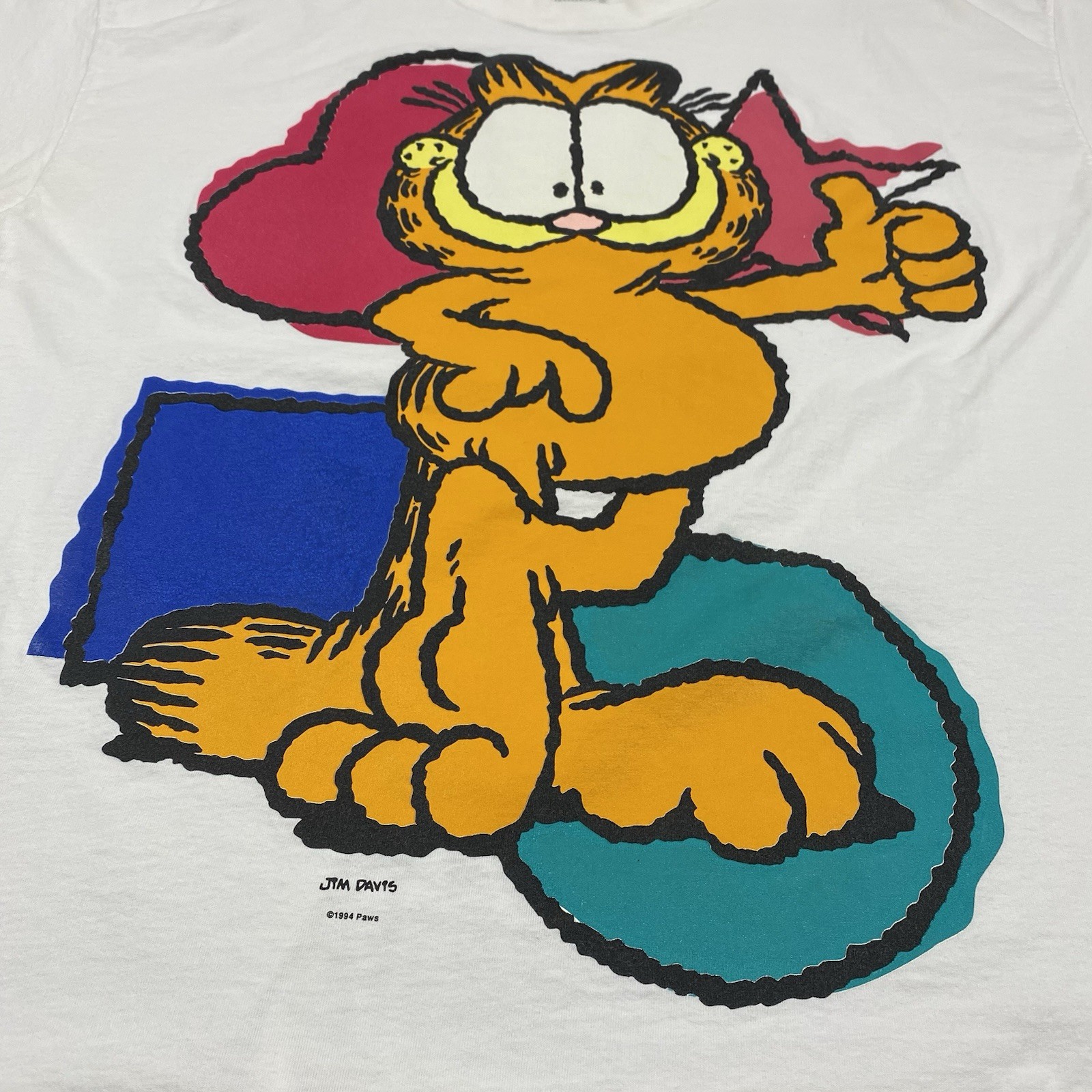 vintage 1994 GARFIELD t shirt 90s cartoon comic cat PAWS Jim Davis big print