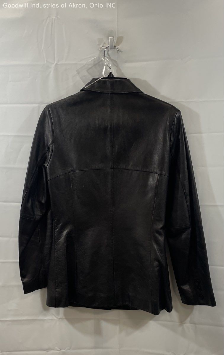Vintage Y2K Wilsons Leather Women’s Black Pelle Studio Jacket Blazer Sz S