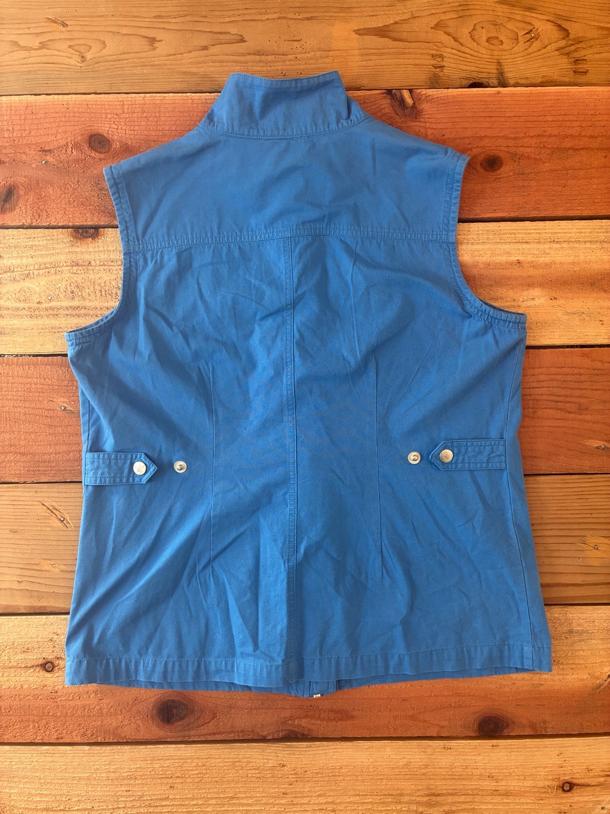 Vintage 90s Scandia Woods Utility Vest Women S Blue Cotton Gorpcore 1997