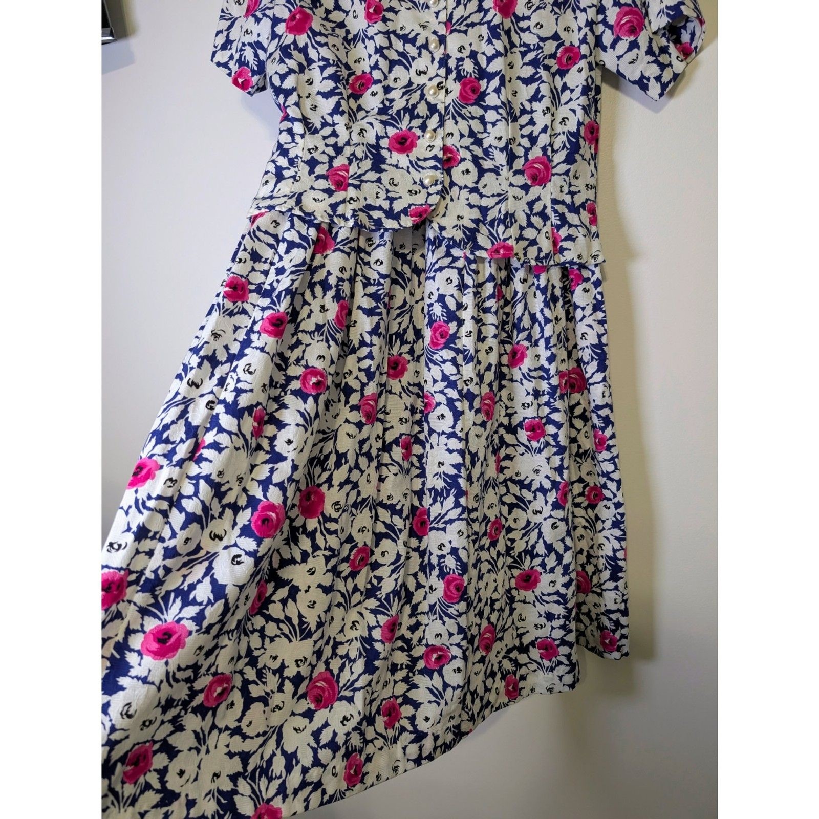 VTG J Jill Floral Skirt Set Small Cottagecore Cotton USA Matching 2pc Romantic