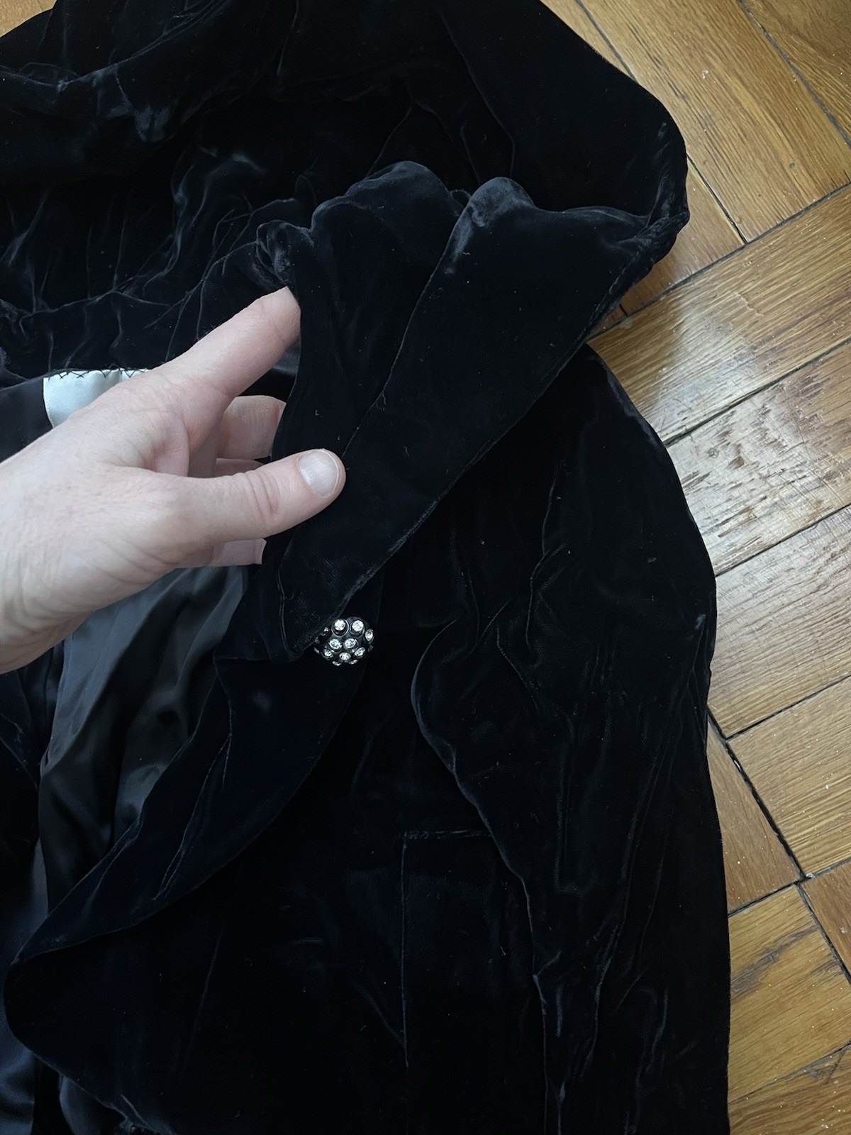Velvet Cloak Opera Vintage Long Hooded
