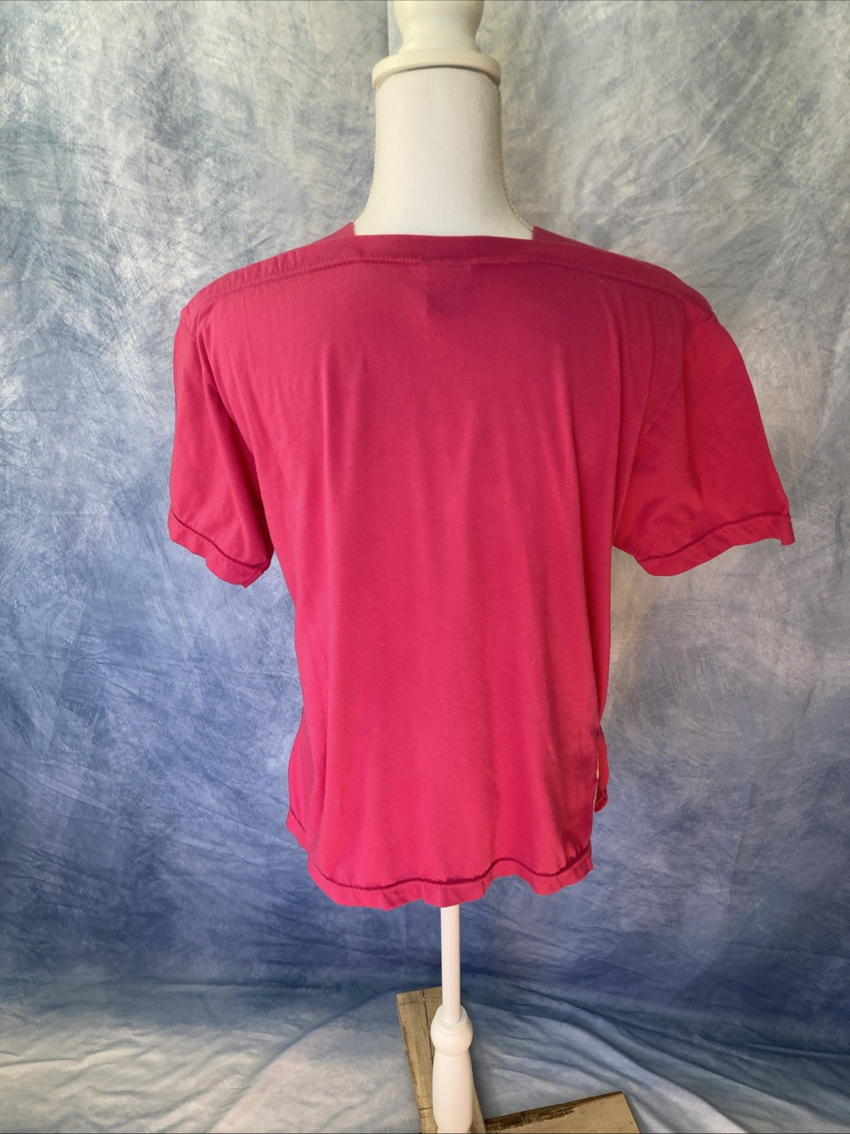 Women’s Vintage 1980s Pink Short Sleeve Sporty Shirt Size Small Cotton Blend