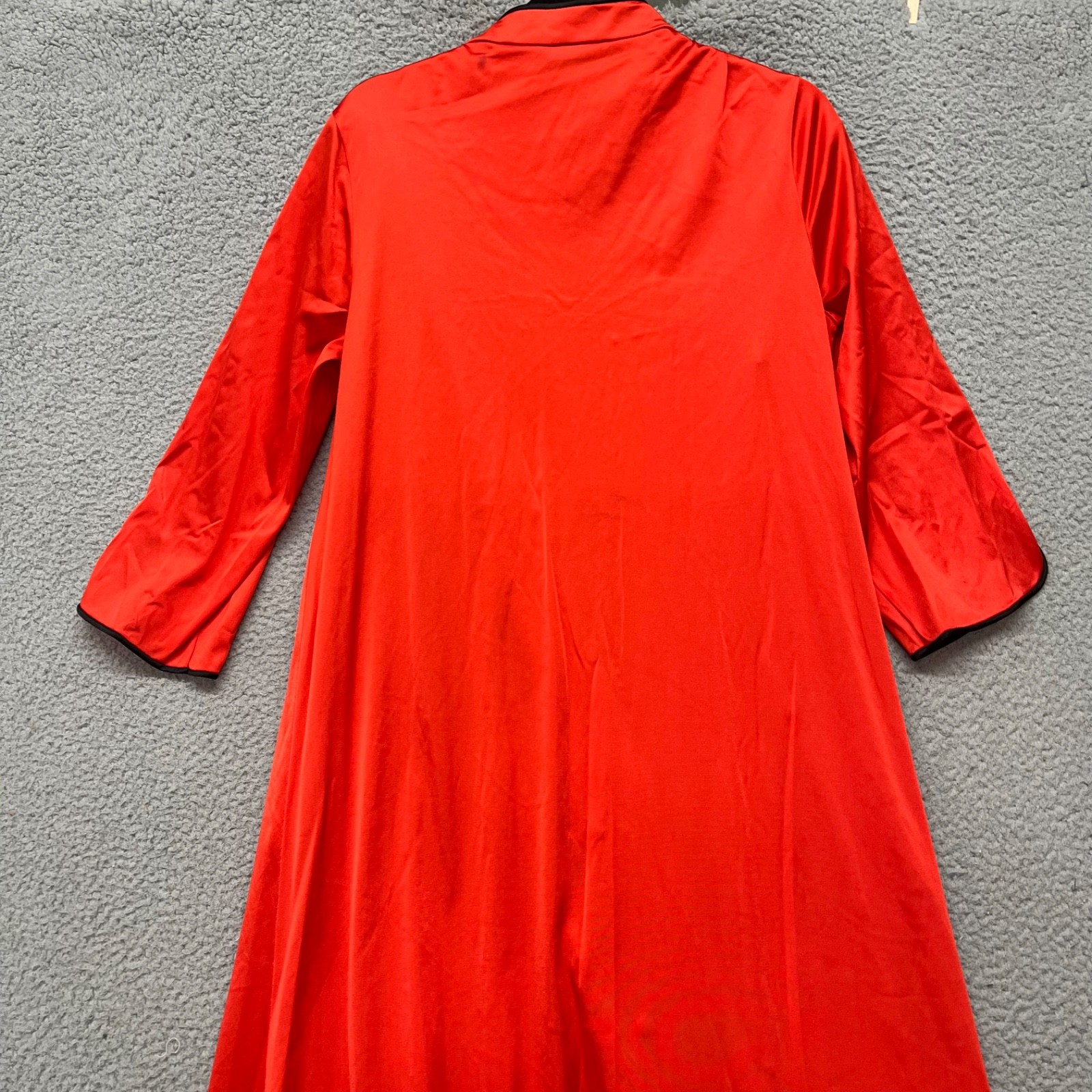 Vtg JCPenny Nightgown Robe Womens M Floral Oriental Satin House Coat Slip Dress