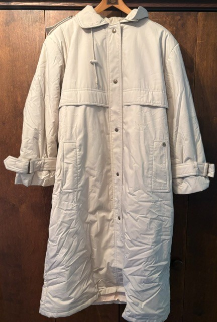 Etienne Aigner Tan Khaki Double Breasted Trench Coat Vintage Women 12 Petite