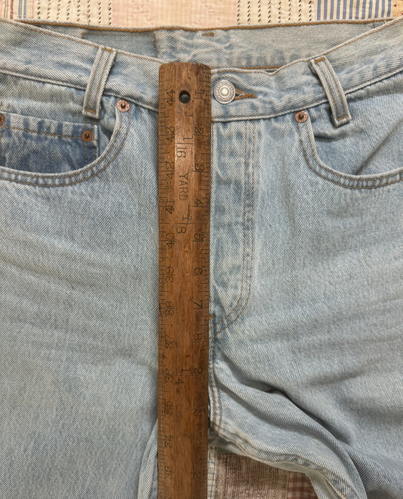 Vintage 1990s Levi’s 701 Student Light Wash Perfectly Faded Distressed 26 x 29
