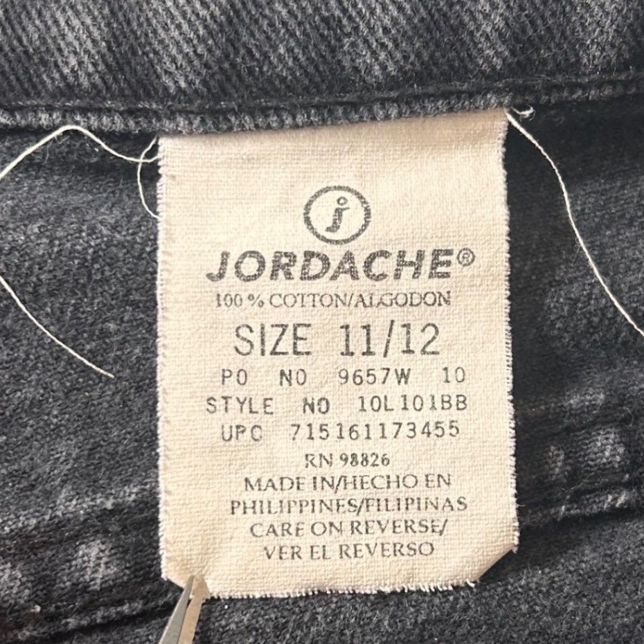 Jordache Vintage High Waisted Straight Leg Jeans Faded Black Size 11/12 *READ