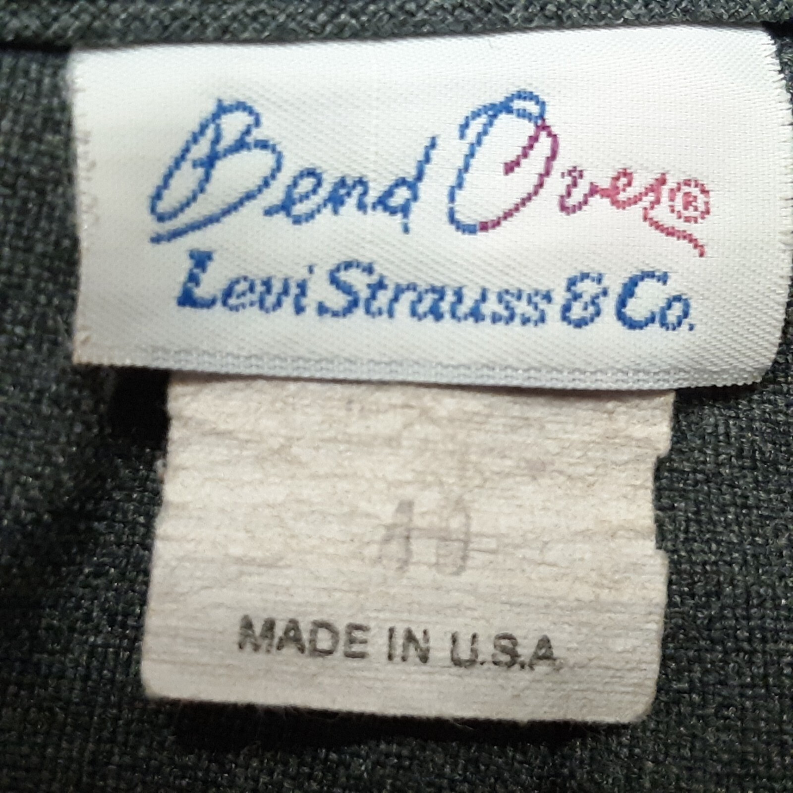 Vintage Levi Strauss Bend Over Dress Pants Womens 18 Gray Straight Leg High Rise