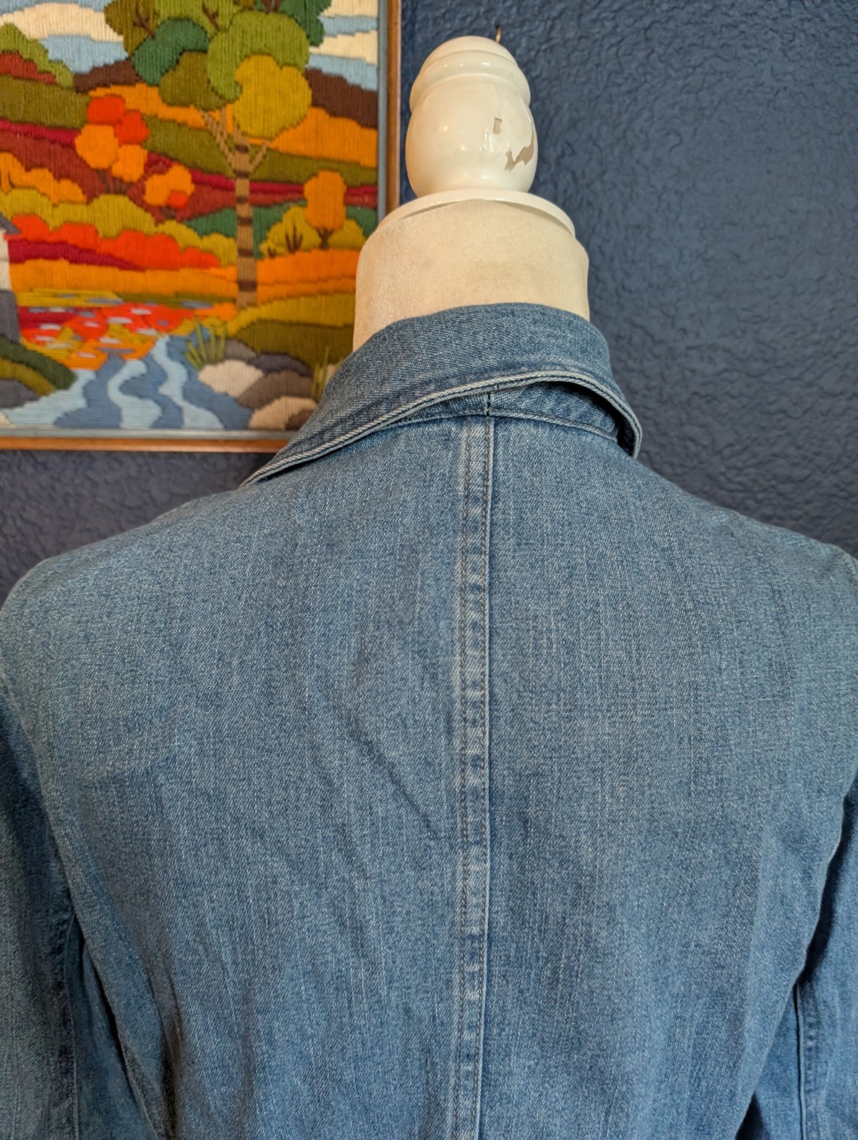 VTG Crazy Horse by Liz Claiborne 100% Cotton Denim Blazer Jacket Sz 10 Medium M