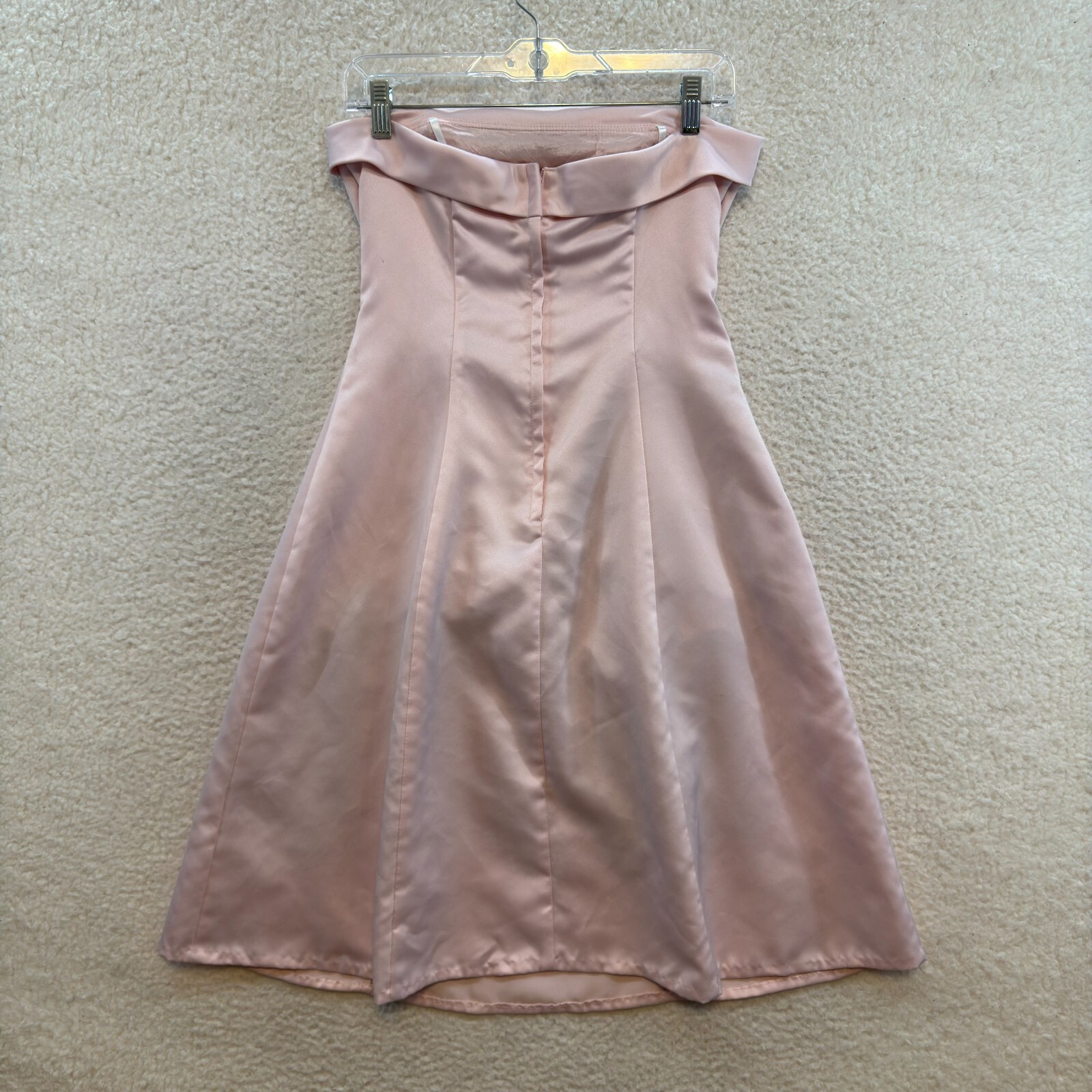 90s Y2K Vintage Strapless Prom Formal Dress 9 10 L Large Pink Fairy Coquette