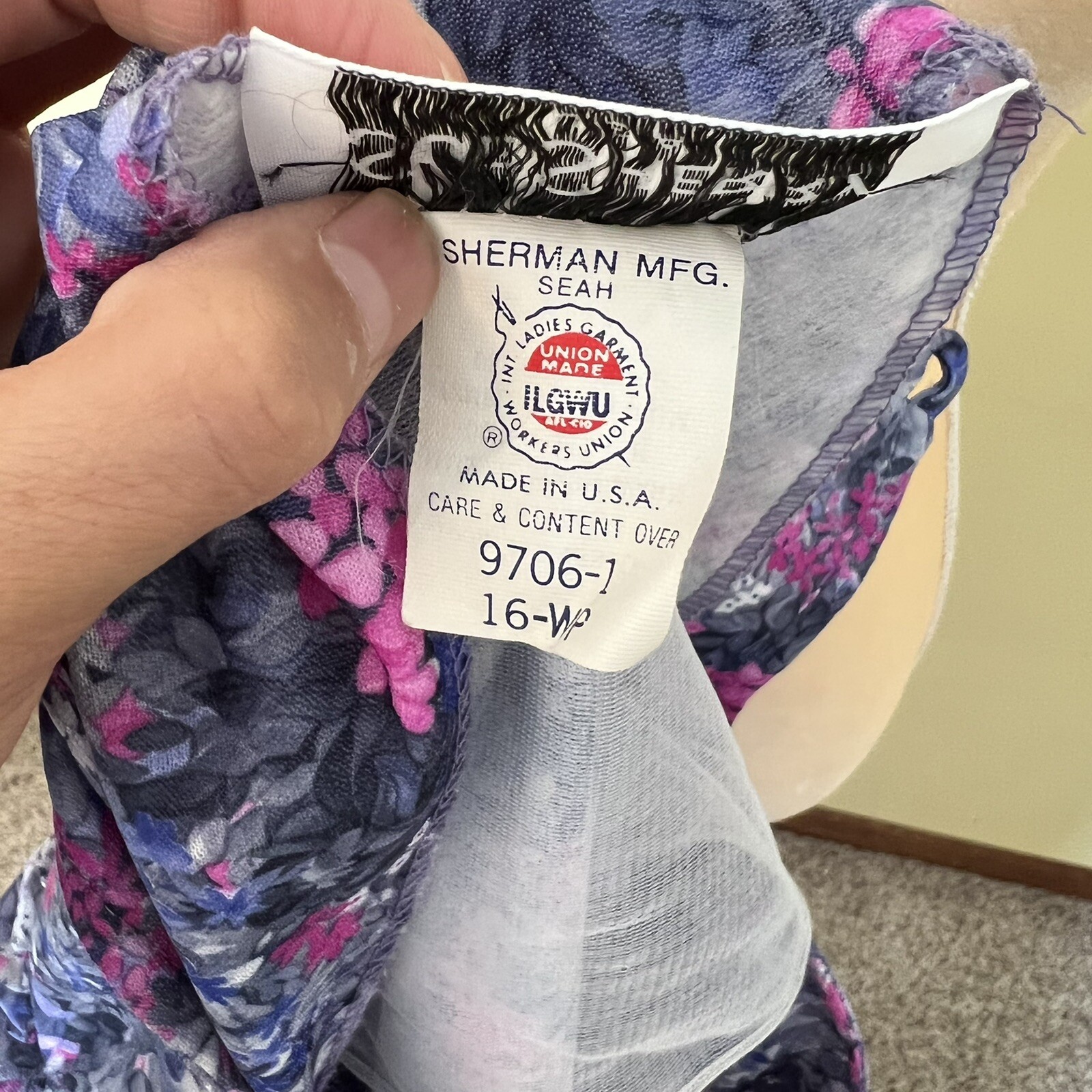 Sue Sherry vintage Union Made 80’s dress, size Medium 16