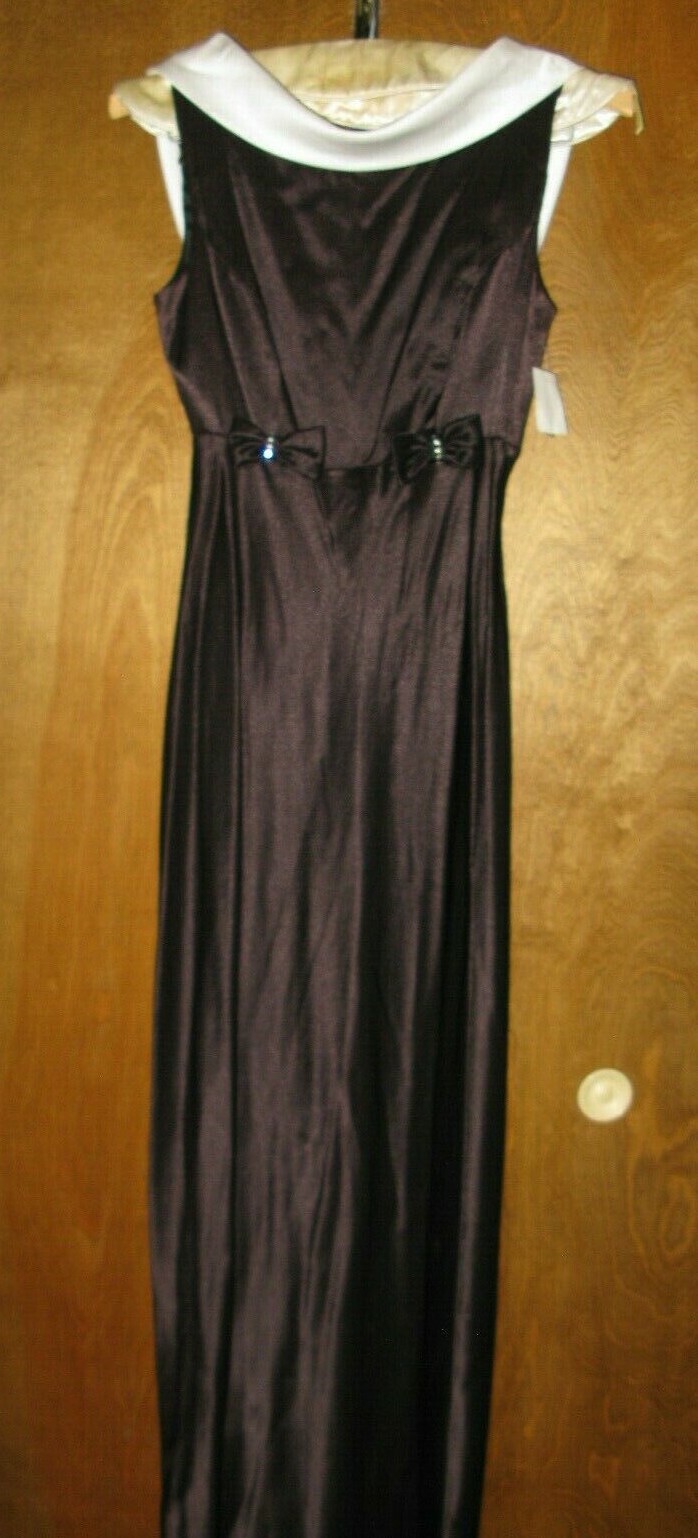 Womens De Laru Little Black Formal Evening Pencil Dress Low Back Sz 3/4 USA NWT