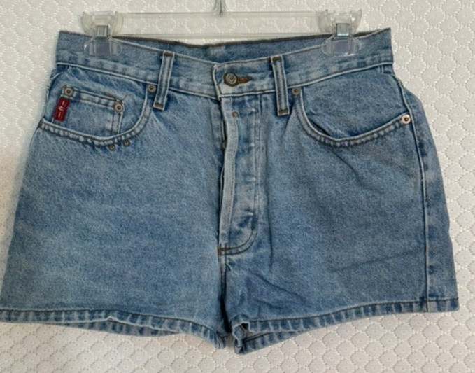 l.e.i. Vintage Riding Wear Light Wash Blue Denim Shorts, 100% Cotton, 29″ Waist