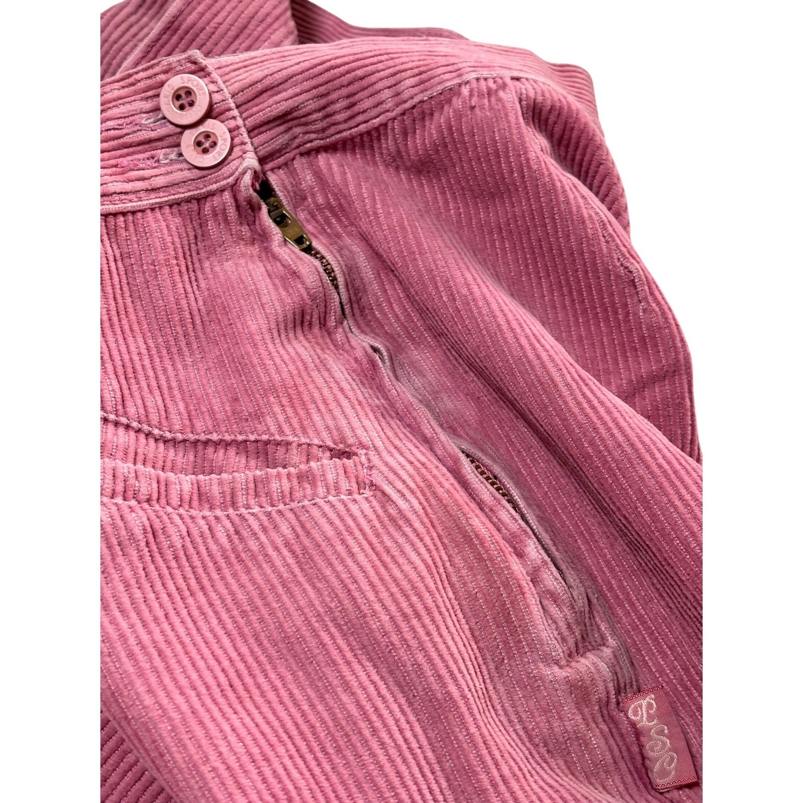 Vintage Paris Sport Club Corduroy Stirrup Pants High Waisted Size 11 Pink