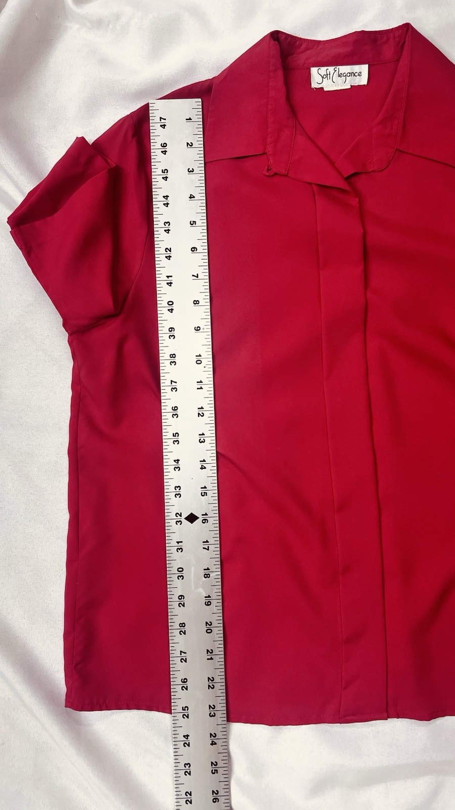 Vintage Soft Elegance Women’s Red Shirt Size 10