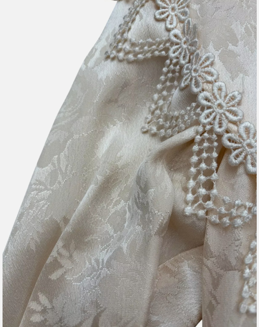 VTG Jessica McClintock Ivory Lace Wedding Dress Sz 4 / 6 Whimsigoth 80’s *READ