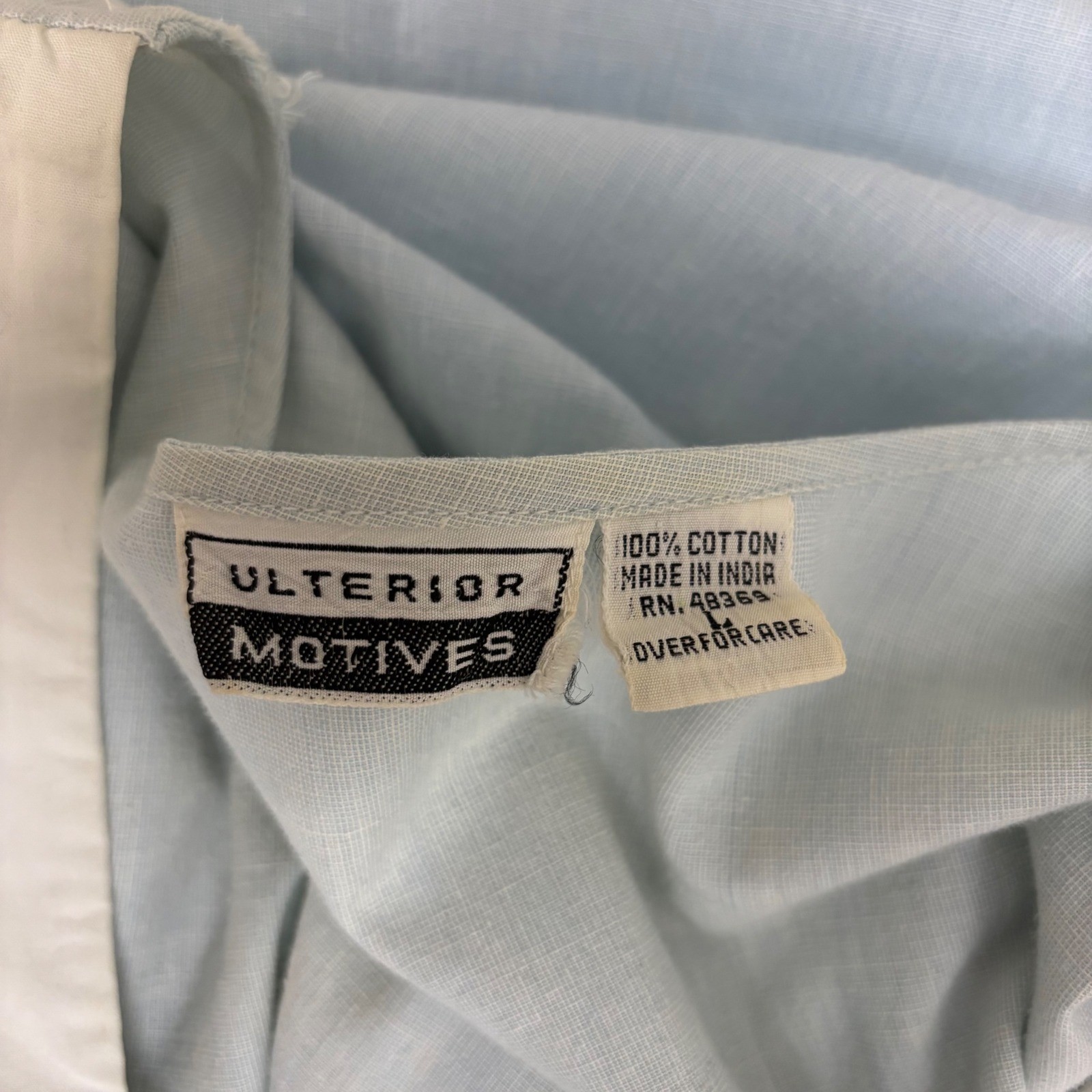 Ulterior Motives VTG Dress L Cotton Lace Collar Prairie Drop Waist Cottagecore
