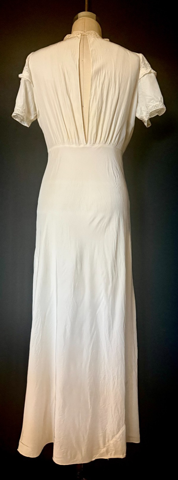 Vtg 1930s LINGERIE NEGLIGEE by GODFRIED, Bias Cut RAYON, HOLLYWOOD SILVER SCREEN