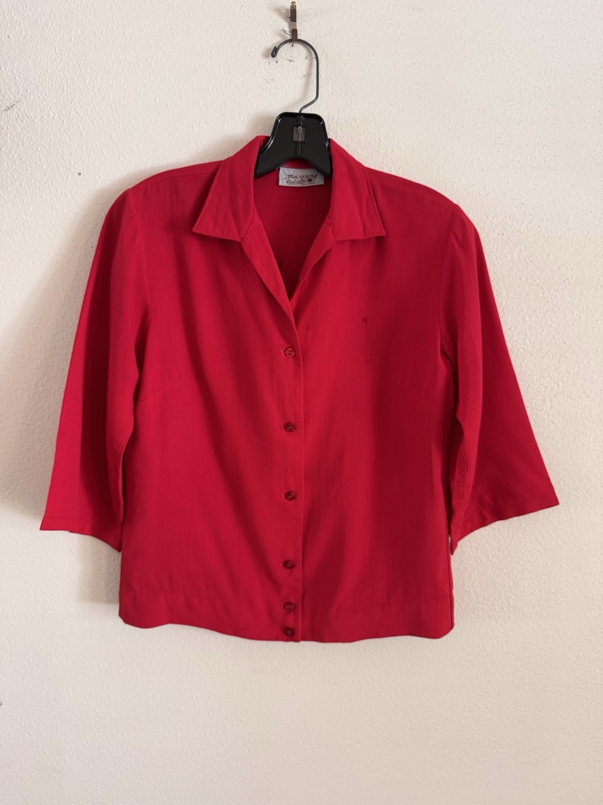 50s Woman’s King Louie Ten Strike Rayon Bowling Shirt Tiki Rockabilly Vintage