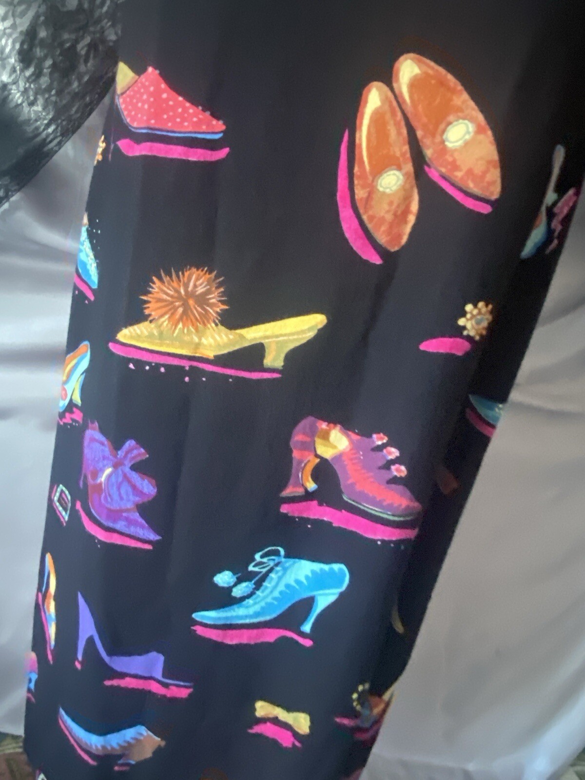 VTG PHASES Rayon SHOES Print beads Maxi Dress Size L INDIA SILKY CITRON YELLOW