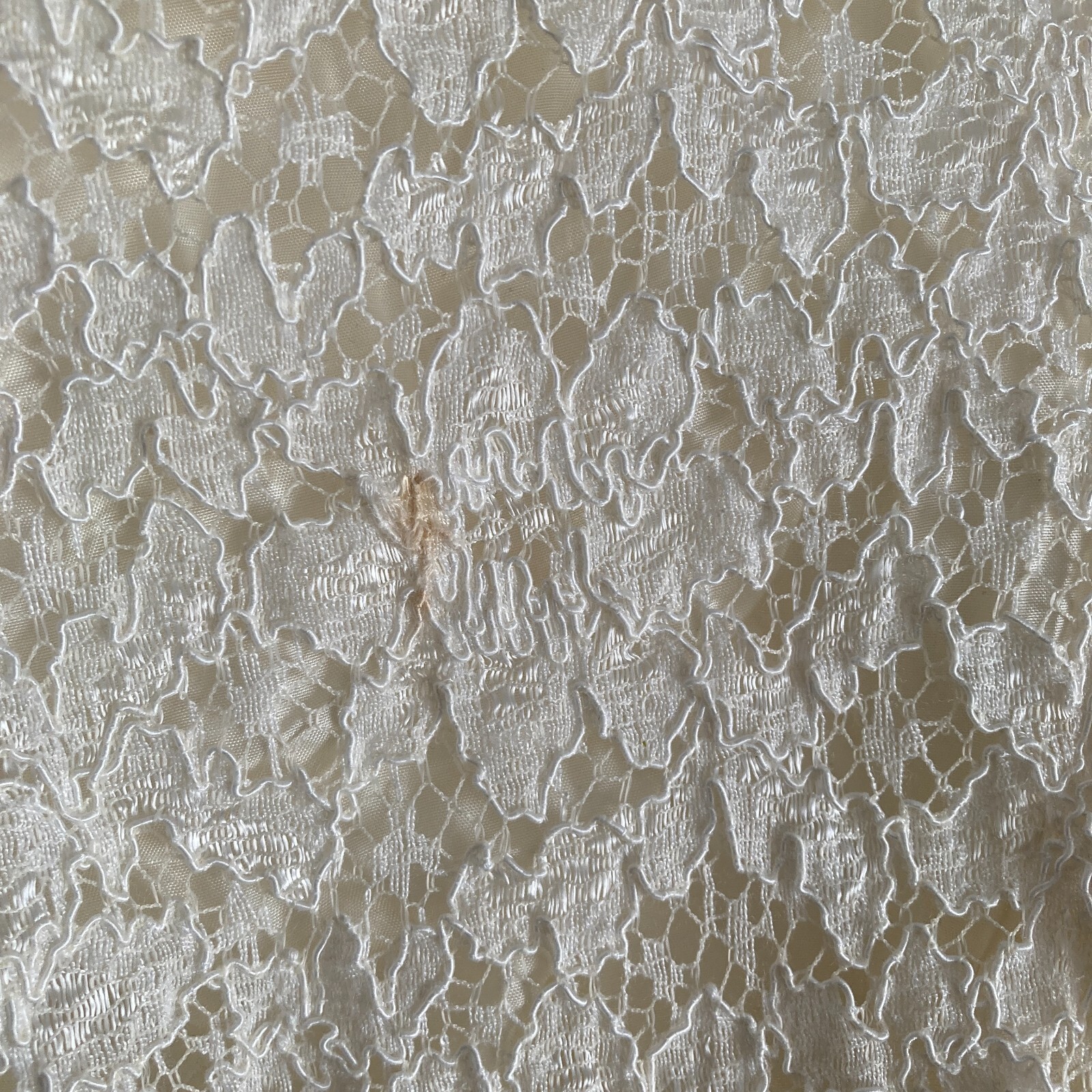 Vintage David Warren NY Blouse Womens 14 Lace Beaded Hem