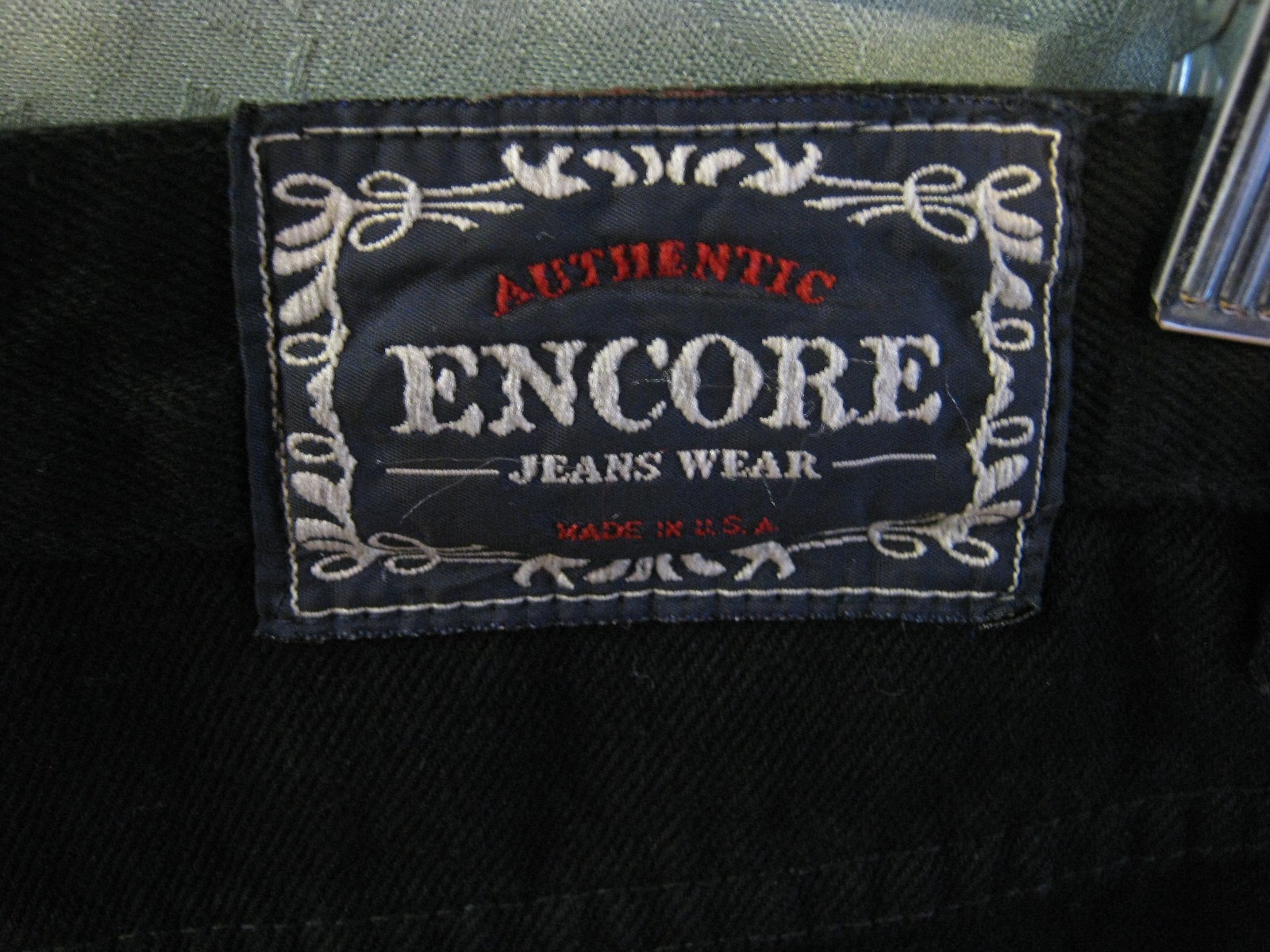 VTG 90’s Encore Black Denim Jeans Size 19 / 20 High Waist Tapered 100% Cotton