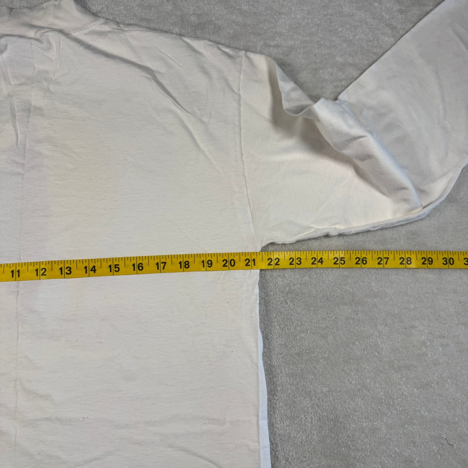 Vintage Madison Sailing Mock Neck Long Sleeve T-Shirt XL White 90s Made in USA