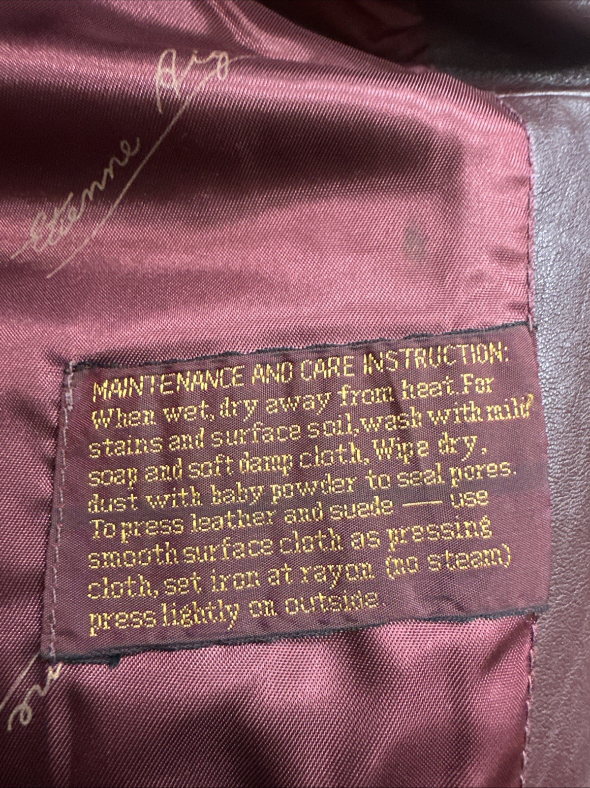 Vintage Etienne Aigner Jacket Red Burgundy Leather Collared Size 12