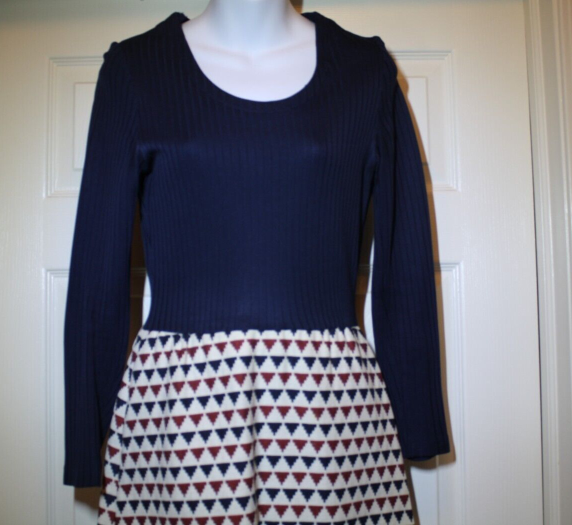 Vintage 1960’s 1970’s Blue, Brown and White Maxi Dress