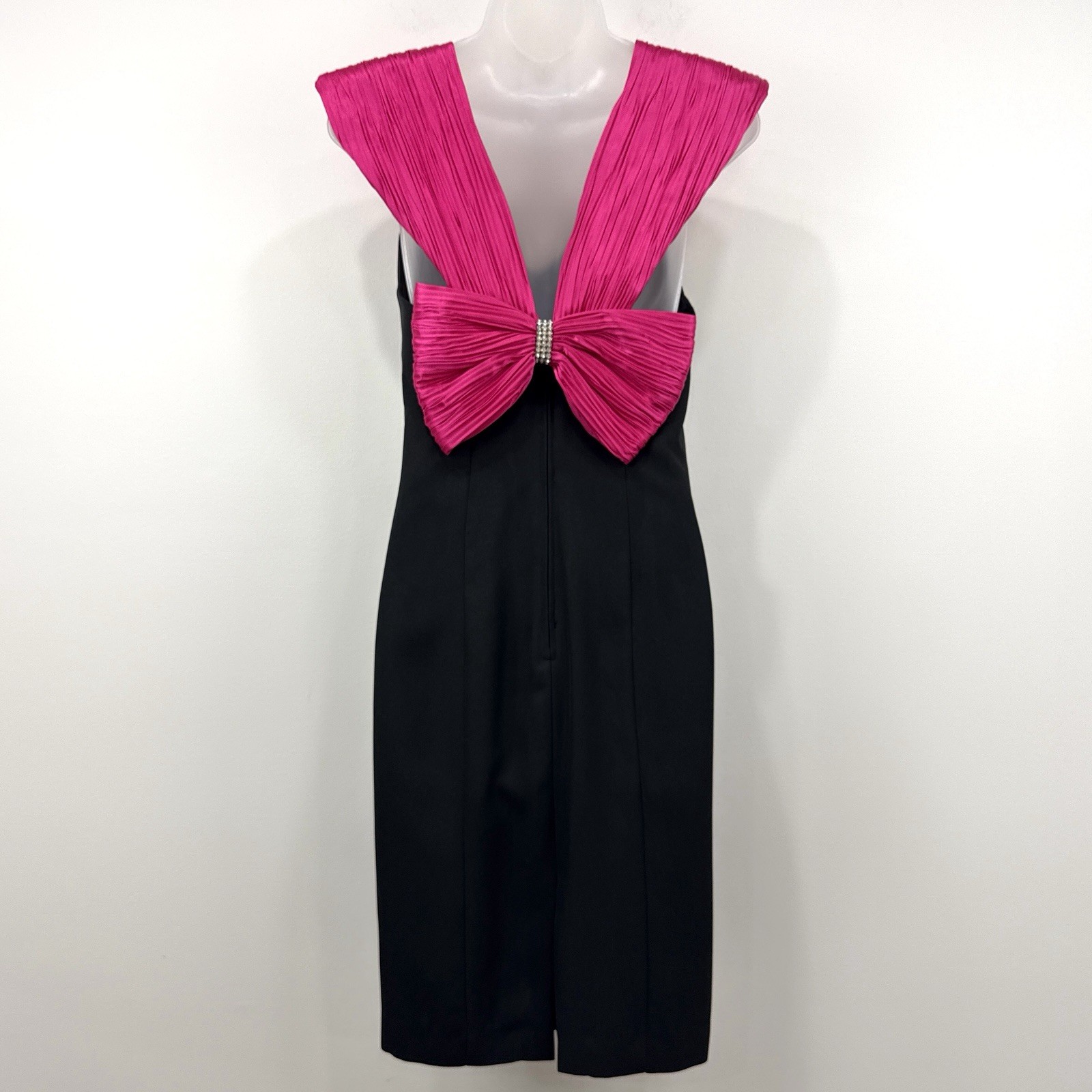 VTG 90s Positively Ellyn Dress Womens 4 Bow Coquette Prom Union Made Rhinestone