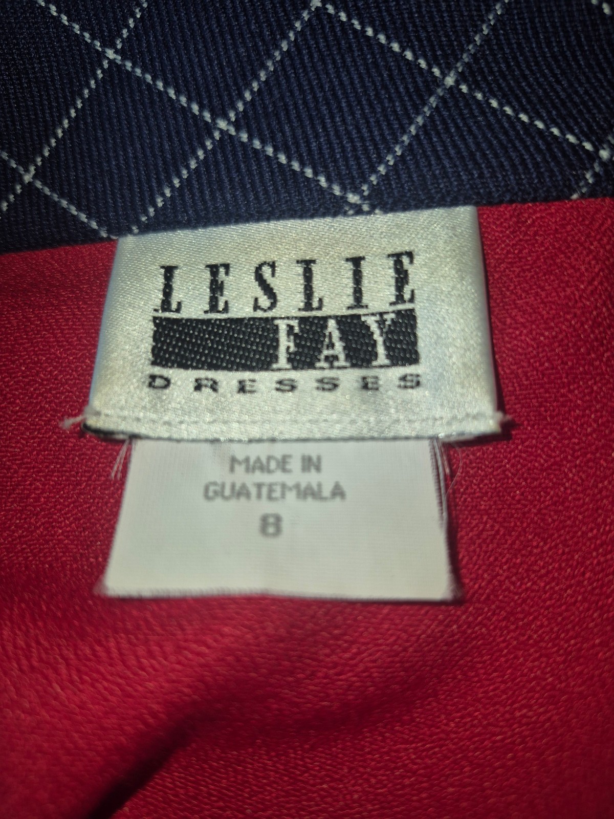 Vintage Leslie Fay Dress Suit Set Blazer Sz 8 Preppy 80s Old Money Retro