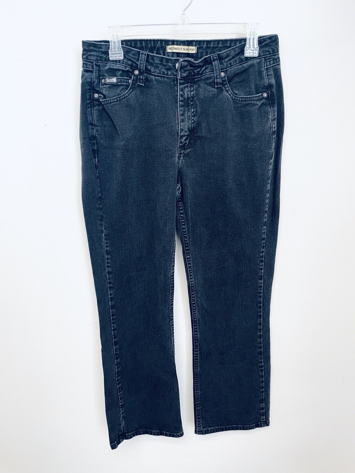 Vintage Lee Riders Jeans Women Sz 12 (fits sz 8) Black High Rise Mom Denim 90s