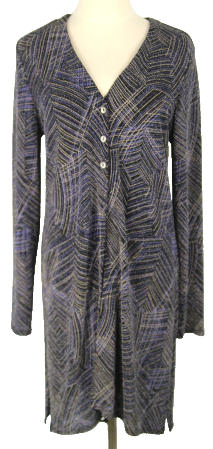 Vintage Rabbit Designer Dressy Glitter Cardigan Holiday Three Button Front SZ 16